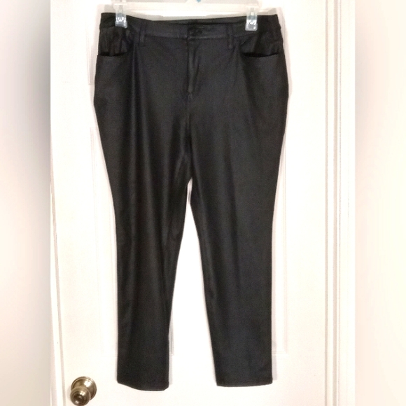 Chico's Pants - vegan leather ankle pants Chico's  textured